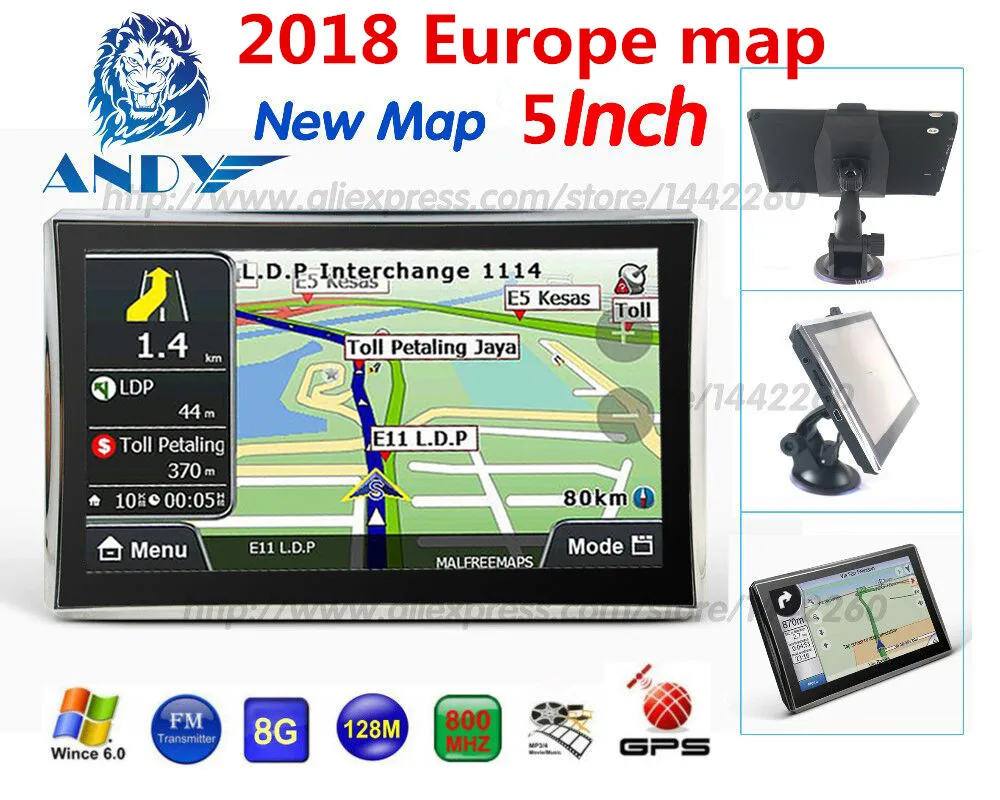 X5 katarina 5 дюймов gps навигация, FM, DDR128M \ 8 GB, русский \ Чешский \ Иврит \ болгарский \ польский \ испанский,(RU+ UKR+ BLR+ KA, Автомобильный gps навигатор