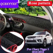 Автомобильный стильный Противоскользящий коврик для Chery Tiggo 3- LHD с рисунком розы, коврик на приборную панель, защитная накладка, аксессуары для подушек