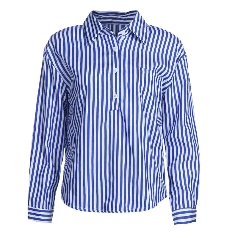 Collection 92+ Images blue and white striped long sleeve shirt Stunning