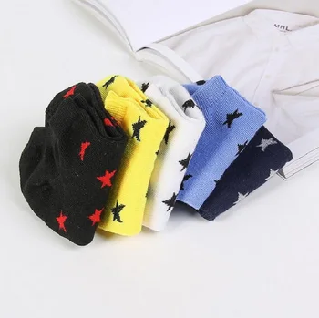 

socks ankle cotton Polyester star for men man male boy spring autumn 24-26.5cm free size wh