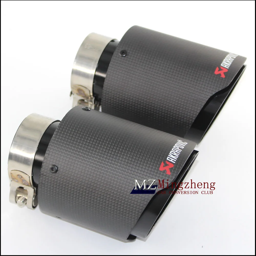 

Universal Car Styling High Quality Exhaust System Matt Carbon Fiber Tail Black Stainless Steel Exhaust Pipe Tail (1pcs)
