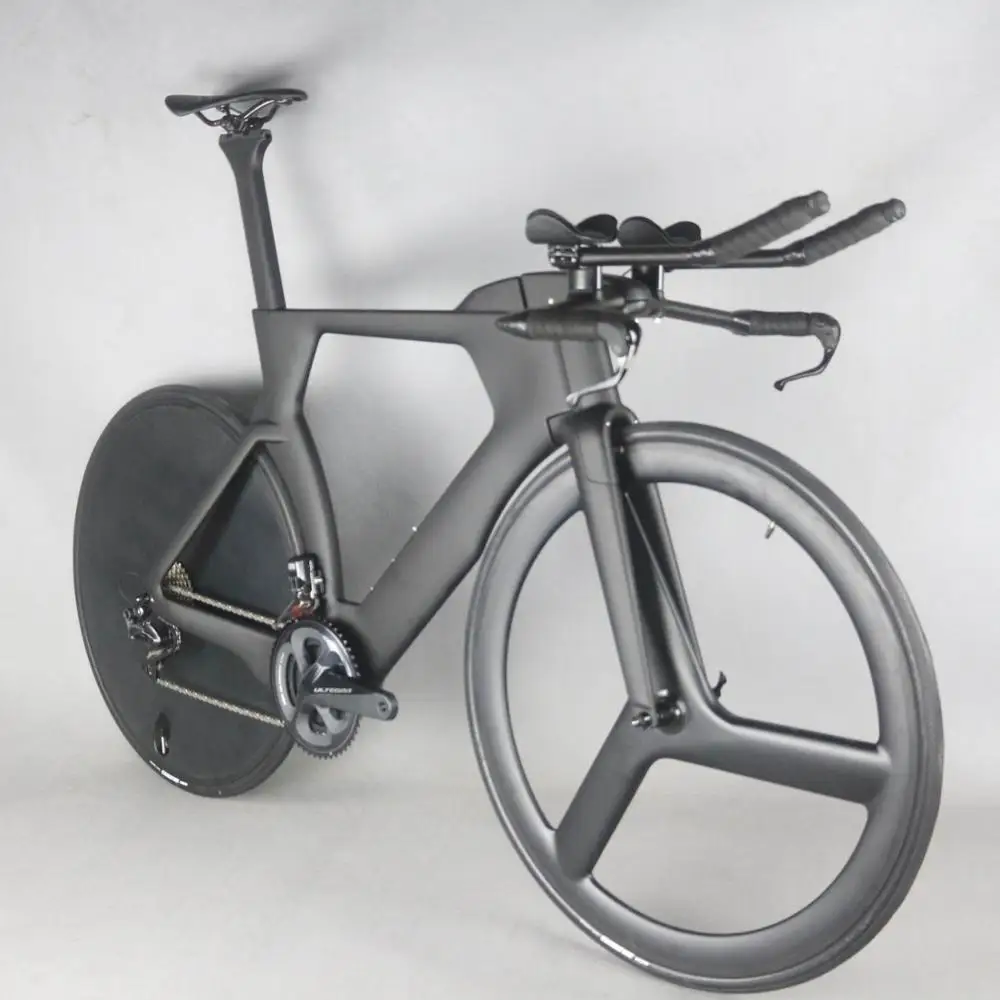 700C Complete Bike TT Bicycle Time Trial Triathlon Carbon Fiber Carbon black color Painting Frame with DI2 R8060 groupset 700C Complete Bike TT Bicycle Time Trial Triathlon Carbon Fiber Carbon black color Painting Frame with DI2 R8060 groupset