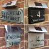 Customize MODERN HOUSE SIGN PLAQUE DOOR NUMBER STREET GLASS ALUMINIUM EFFECT SOLAR LED Number stickers  Address number for house ► Photo 1/5