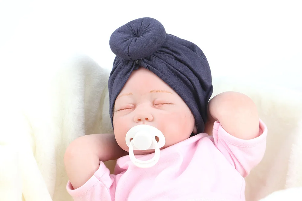 Новинка; однотонные шапки с пончиком для маленьких девочек; BeBe Turban Hood; однотонная завязанная шапка унисекс из хлопка; мягкие милые шапки; аксессуары для новорожденных