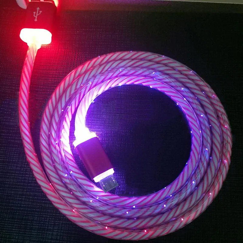 

Universal Android Charger Data Line Charging Line 100cm Single Head Streamer Micro Usb Cable For Mobile Phones with Led OFC-Z16a