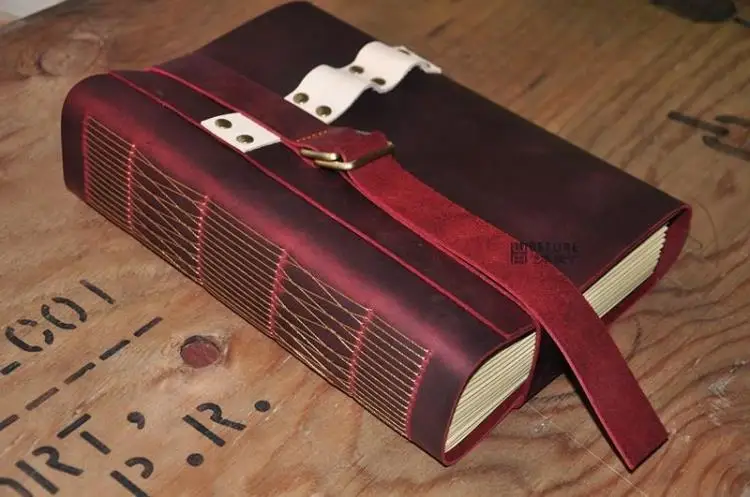 100% натуральная винтажная Книга ручной работы из воловьей кожи B5 Молочная в