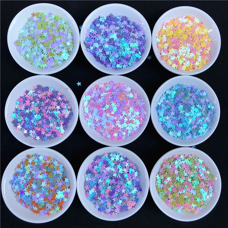

10g/Lot 5mm Star Sequin Nail Glitter Sequins Paillettes for Nail Art Manicure,Slime Filler Craft,Wedding Decoration Confettis