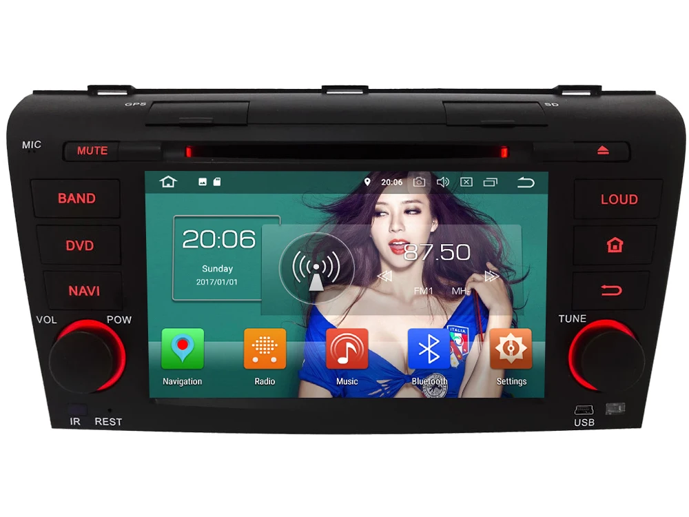 Best KLYDE 4G Android 8 7.1 Octa Core 4GB RAM 32GB ROM Car DVD Player Radio GPS Navigation For Mazda 3 2004 2005 2006 2007 2008 2009 0