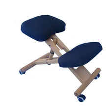 Ergonomicamente Projetado Ajoelhado Cadeira Almofada de Tecido Azul Moderno Mobiliário de Escritório Cadeira Do Computador Ergonômico Postura Cadeira Do Joelho