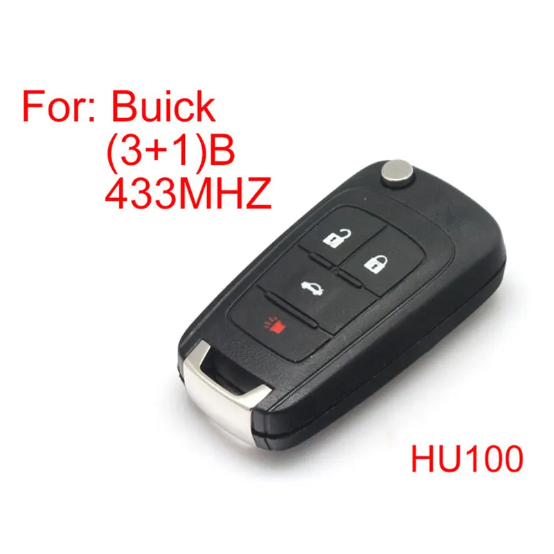 

Car alarm two way Buck remote key 3+1 buttons 433MHZ key auto Free Shipping