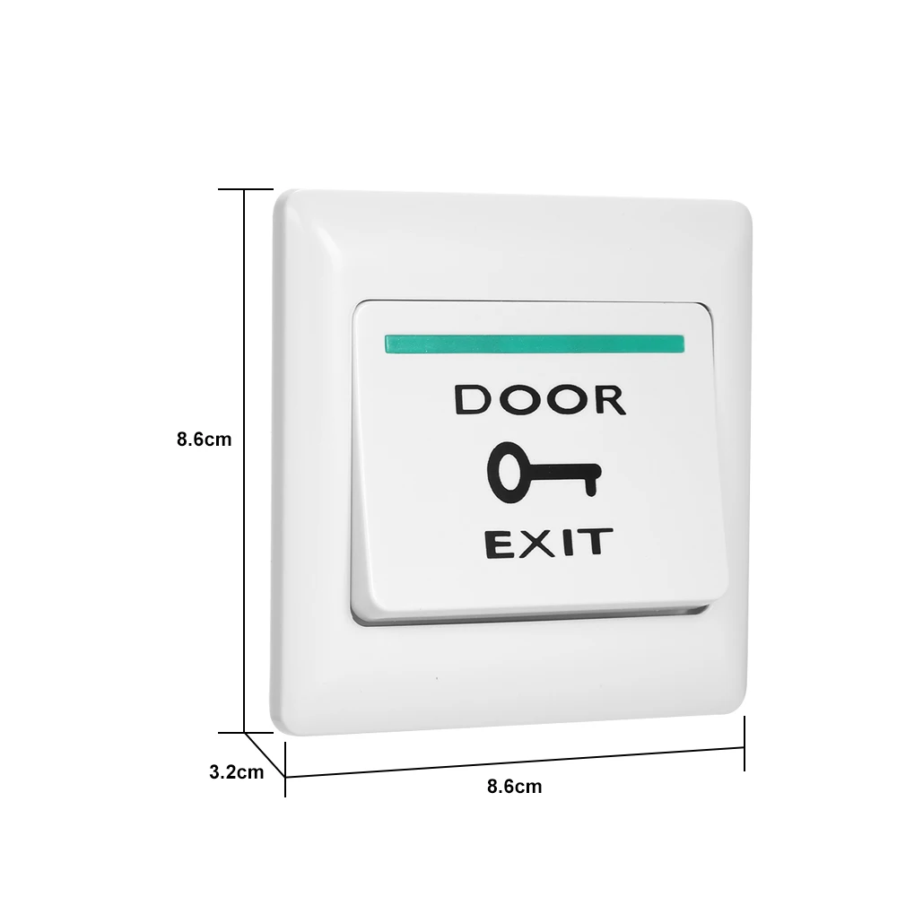 

Door Exit Button Release Push Switch for Electronic Door Lock NO COM Lock Sensor Access Control System Emergency Alarm