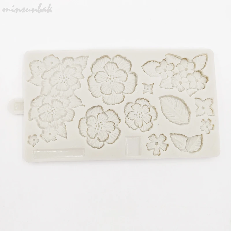 

minsunbak Embossed Silicone Mold Embroidery Beautiful Shape Wedding Cake Decorating Tool Chocolate Gumpaste Mold