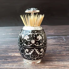 Нержавеющая сталь зубочистка держатель коробка бутылки банки творческий сплав Русский стиль посуда Держатели Для Зубочисток