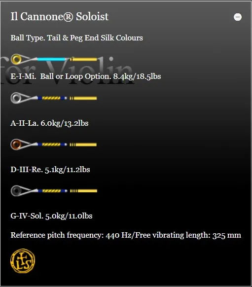 Оригинальные Larsen струны Cannone солист скрипки струны E, A, D, G включены