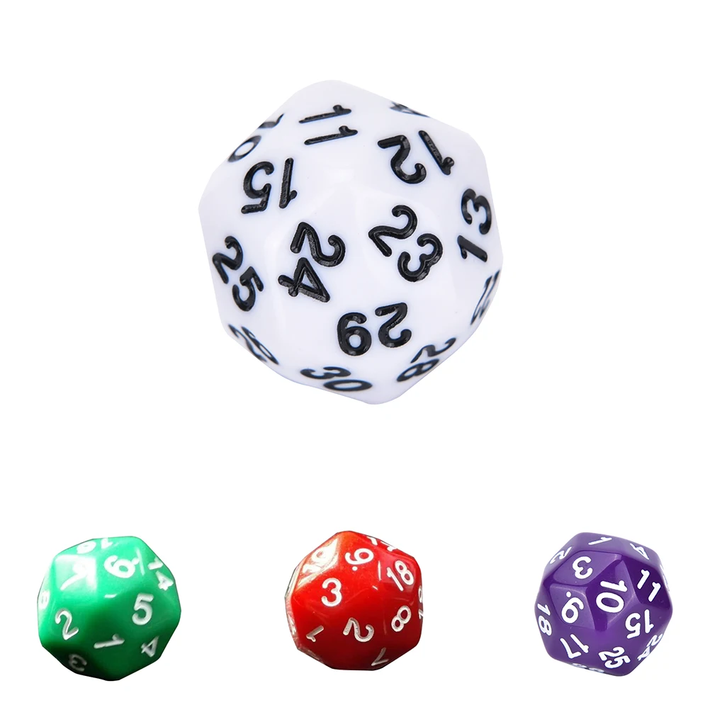1 Pc D30 Dice RPG D&D Six Opaque Colors Multi Resin Polyhedral For Sides Dice Pop for Game