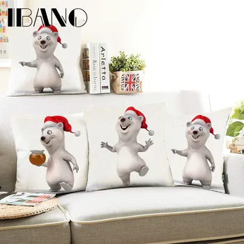 

3D Polar Bear 45x45cm/17.7x17.7'' Linen Cushion for Decorative Printed Decorative Cushion Home Decor Pillow Cover