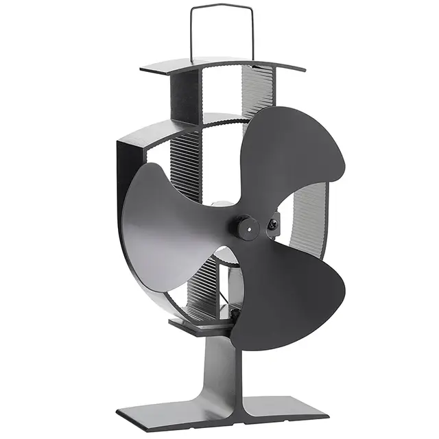 Free Shipping Wood Stove Eco Fan Heat Powered Ultra Quiet Triple