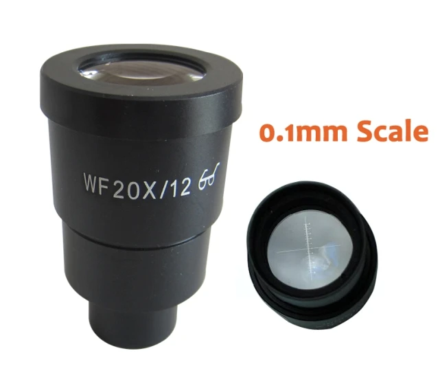 1PC WF20X 12mm Hight Eyepiont Eyepiece Lens for Stereo Microscope with
