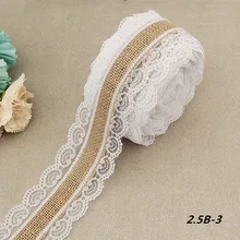2 metros/rollo de rollos de arpillera de yute cinta de arpillera con encaje decoración vintage rústica para boda ornamento arpillera boda Favor