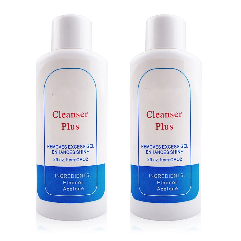 

Beau Gel 60ml*2pieces Cleanser Plus Removes Excess Gel Enhance Shine Sticky Remover Nail Polish UV Gel Nail Art Remover Liquid