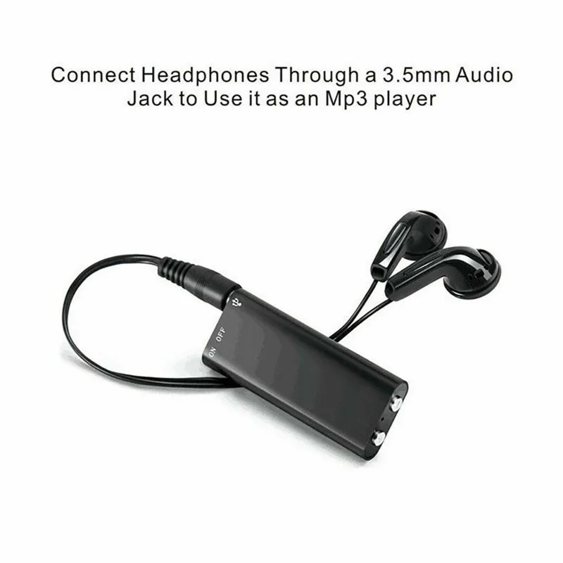 

New Mini Clear Voice Activated Recorder Spy Dictaphone Audio Sound Recorder MP3 Portable High Quality Fashion Lightweight