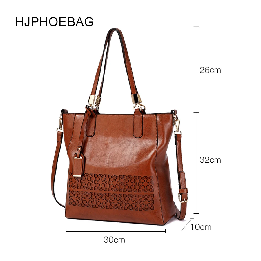 HJPHOEBAG New women's shoulder bag retro Pu leather Messenger bag hollow ladies bag oily multi-color women's handbag YC022