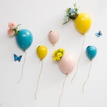 Креативный керамический шар, настенный цветочный горшок, детская комната, декоративные настенные вазы, держатель для цветов, вазы, украшение для дома