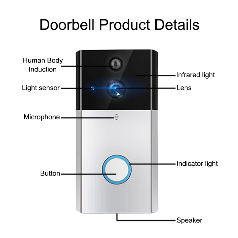 Smart Doorbell IP Video WIFI wireless doorbell Intercom Door Phone With Camera For Apartments IR Alarm Wireless Security Camera