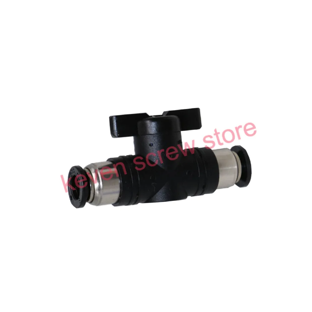 

1pcs BUC4/6/8/10/12MM Pneumatic Push In Quick Connector Hand Valve Hand to turn Pneumatic switch