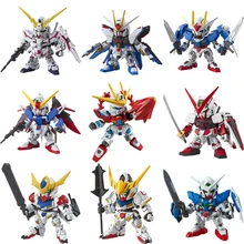 Original SD Gundam Model Cute Unicorn Sazabi Wing Zero Strike Freedom 00 Destiny Armor Unchained Mobile Suit Kids Toy may freedom and destiny