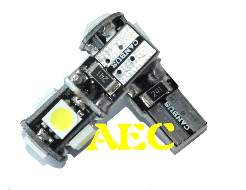 DHL EMS! 1000X Новинка T10 Canbus 5SMD 5050 LED W5W 194 5 SMD Автомобильная светодиодная лампа белая
