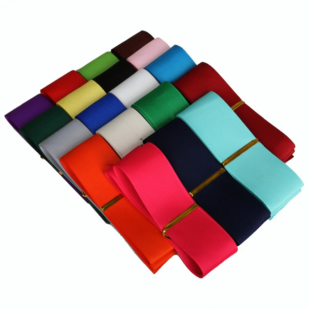 5Yard/lot 7mm-38mm Solid Color Grosgrain Ribbon Tape Wedding Party Decoration Gift Wrap Christmas Ribbon ribbon supplies