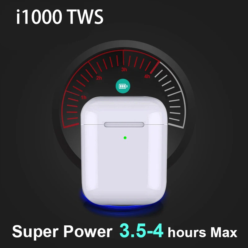i1000 наушники-вкладыши tws с Arie2 Беспроводные наушники 5D супер бас PK W1 H1 чип - купить