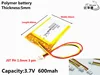 JST PH 1,0mm 3 pin 3,7 V 600 mAH 503040 polímero ion de litio/batería de iones de litio para tableta pc Banco, GPS, mp3, mp4 ► Foto 2/4