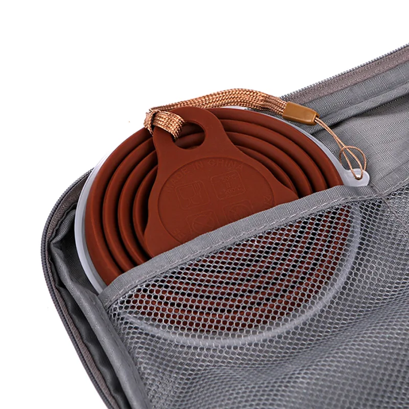 

5pcs Silicone Collapsible Travel Folding Camping Cup with Lids Expandable Portable Drinking Cup Set &T8