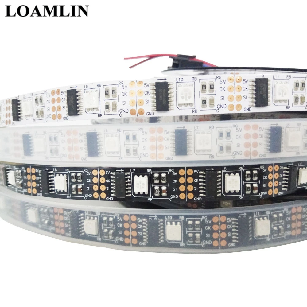 WS2801 интеллигентая (ый) Светодиодные полосы SMD5050 5 V 32Led/м индивидуально адресуемых лента полный мечта Цвет свет IP30 IP65 IP67