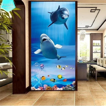 

PSHINY 5D DIY Diamond embroidery sale Ocean Dolphin Full display Square rhinestone animal pictures Diamond Paintings Home Decor