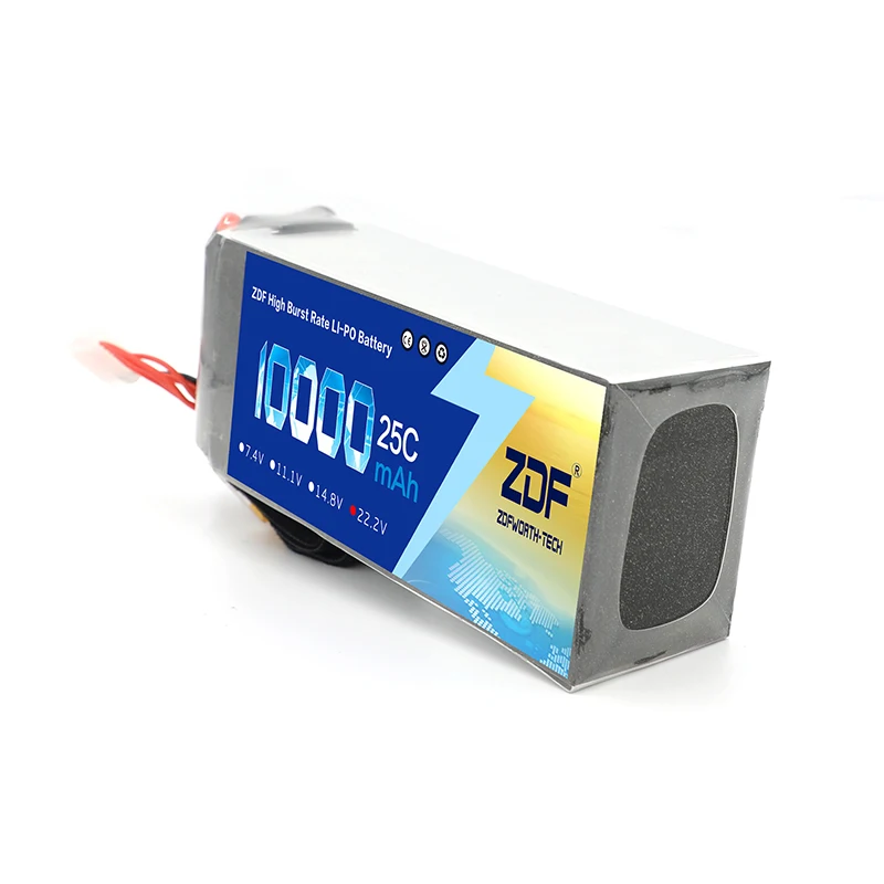 ZDF 44,4 V 12S 10000mAh(2 шт 22,2 V 10000 mAh) 25C Литий-полимерный Lipo аккумулятор с XT90 до AS150/XT150/XT90 Разъем для радиоуправляемого дрона