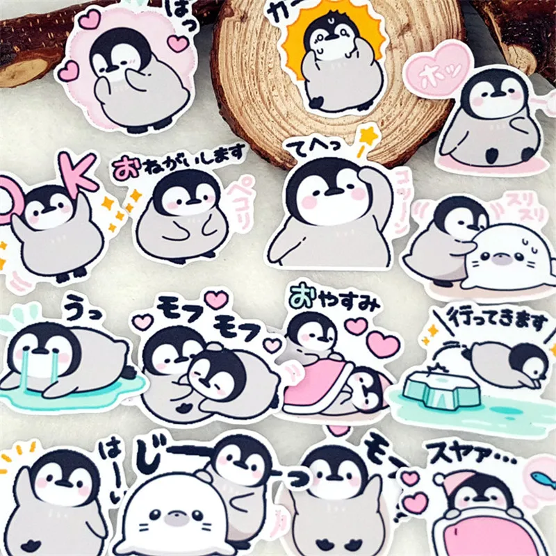 

40 pcs Homemade cute penguin facial expression Home decor on laptop sticker decal/ Decorative scrapbooking / DIY stickers