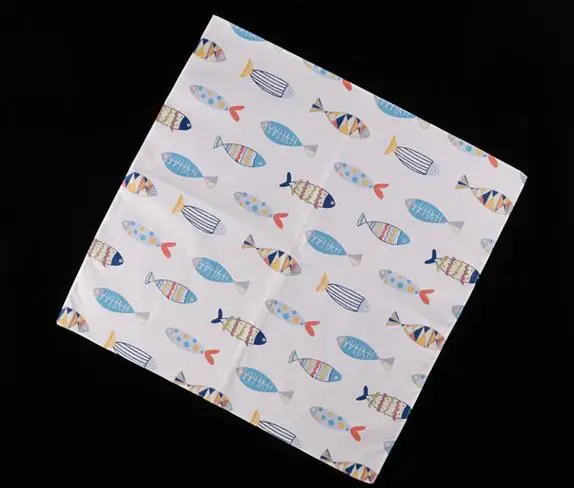 Дамы Вышивка печатных носовой платок с цветочным узором удивительный подарок для мальчиков девочек чистый хлопок носовые платки Экологически чистая коробочка упаковка - Цвет: Небесно-голубой