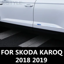 Для SKODA KAROQ-19 водонепроницаемый универсальный автомобильный боковой протектор двери бампер полосы-наклейки декоративные аксессуары для предотвращения столкновений