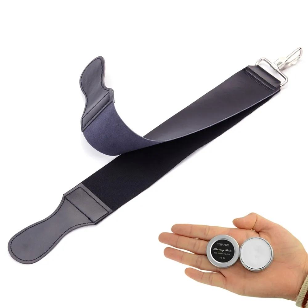 

Genuine Leather Canvas Sharpening Sharpener Straight Razor Shave Shaving Strap