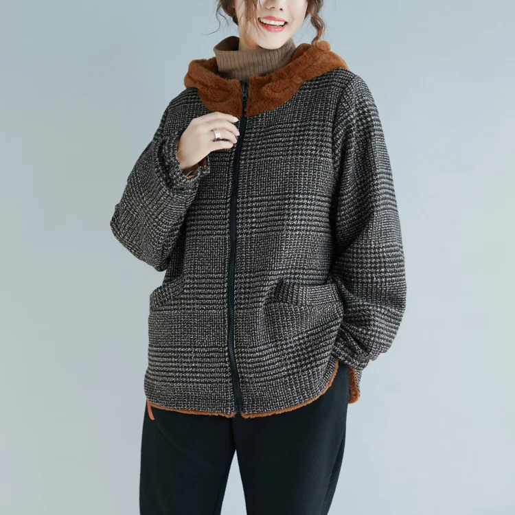 Женское зимнее пальто из искусственного меха размера плюс, плотное бархатное шерстяное пальто, женское повседневное свободное плюшевое пальто, 4XL 5XL 6XL