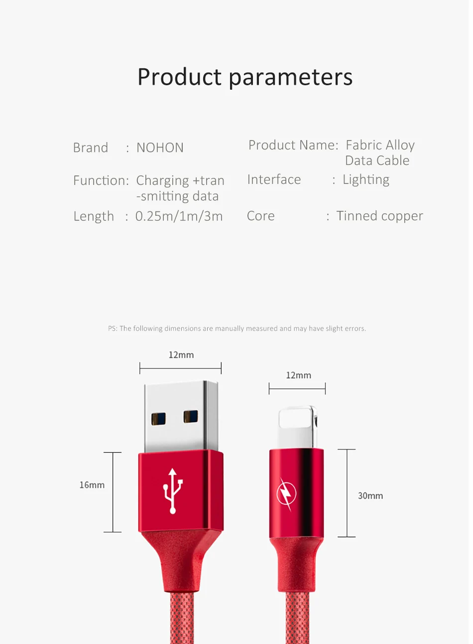 Nylon Lighting Charger Cord Fast Charging iphone 55S66S78X Plus Charge Cables 8 Pin Tablet For iPad Mini 0 (7)
