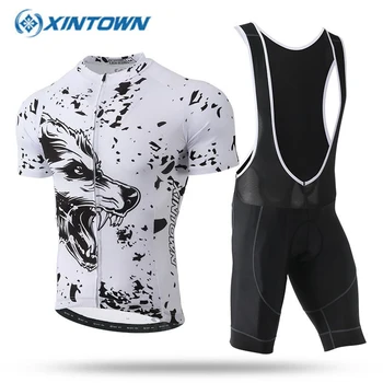 

XINTOWN Cycling jersey Set Men Summer Bicycle Clothing Short Sleeve Ropa Ciclismo MTB Bike Clothing Breathable Anti-UV Bike Wear