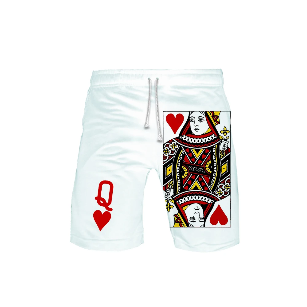 Poker 3D Jack queen King мужские шорты Горячая лето Homme Модные бермуды Уличная одежда Карго
