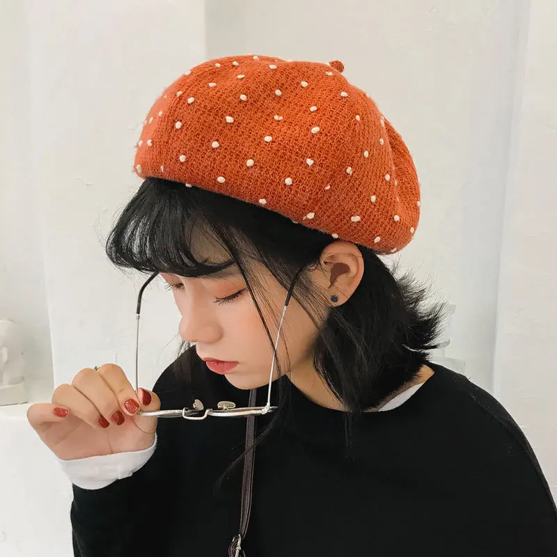 Buy Beret Women Cotton 2019 Knit Beret Women Winter