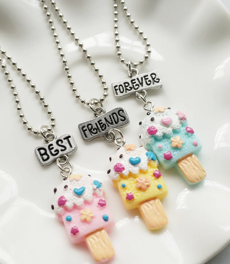 1Set-Friendship-Ice-Cream-Stereo-Imitation-BFF-Necklace-For-Children-Best-Friends-Forever-Kid-Jewelry-Gift (2)