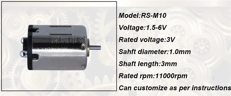 5 шт./лот Новое поступление RS-M10 3 в микро мини-двигатель постоянного тока для DIY torys ASLONG