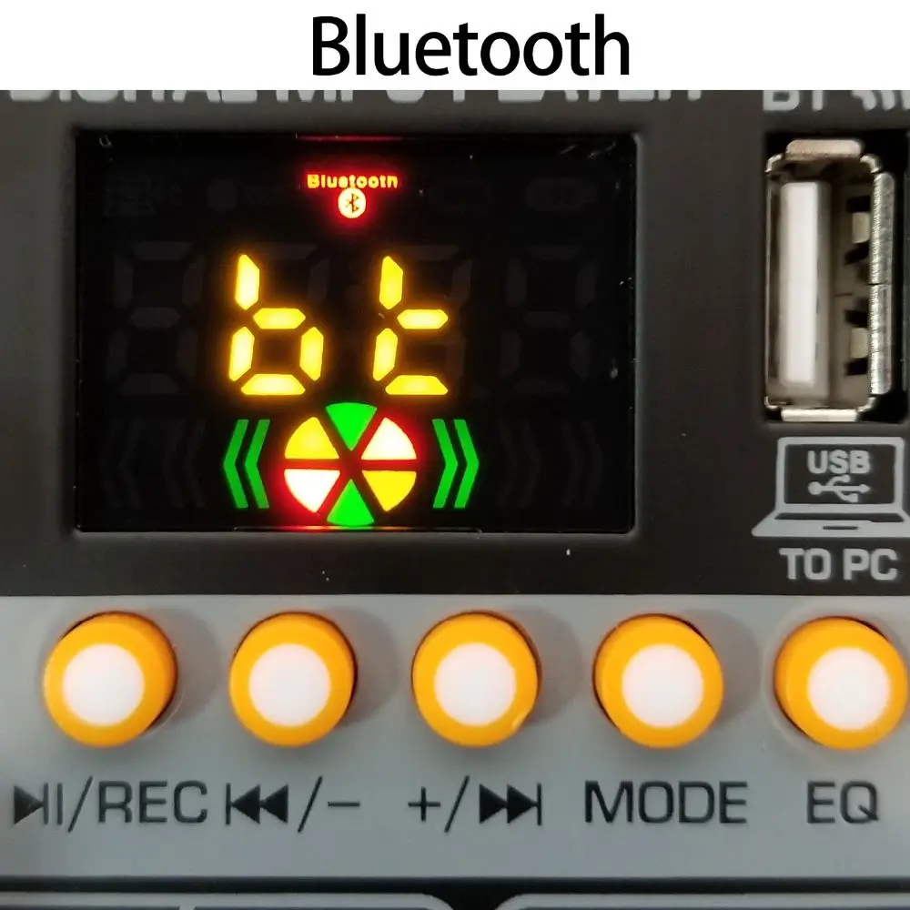 AM-G05 Bluetooth USB Record PC Playback Record 4 Channels Guitar Input 2 Mono 1 Stereo Professional USB Audio Mixer